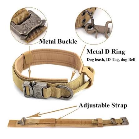 Zazu Pets Tactical Dog Harness Collar & Leash Set